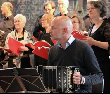 Repetitie met orkest - bandoneonist Martin de Ruiter 3
